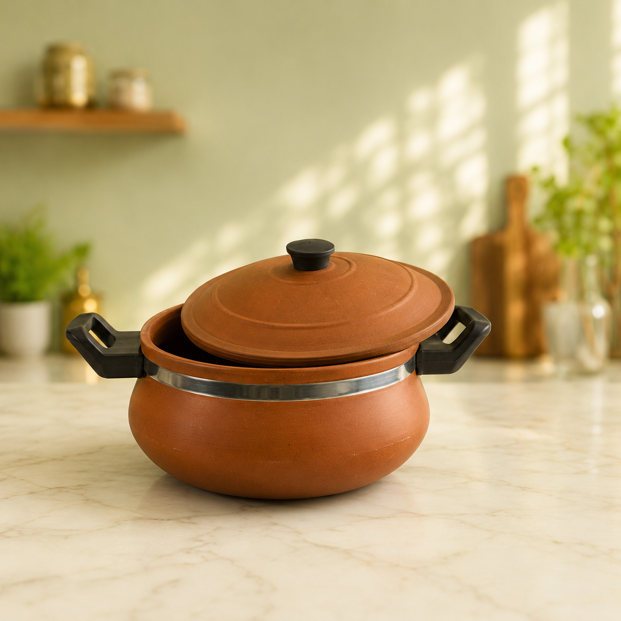 PureCook Clay Kadhai & Clay Water Bottle Combo