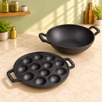 PureCook cast iron kadai and appam pan combo, view 4