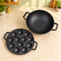 PureCook cast iron kadai and appam pan combo