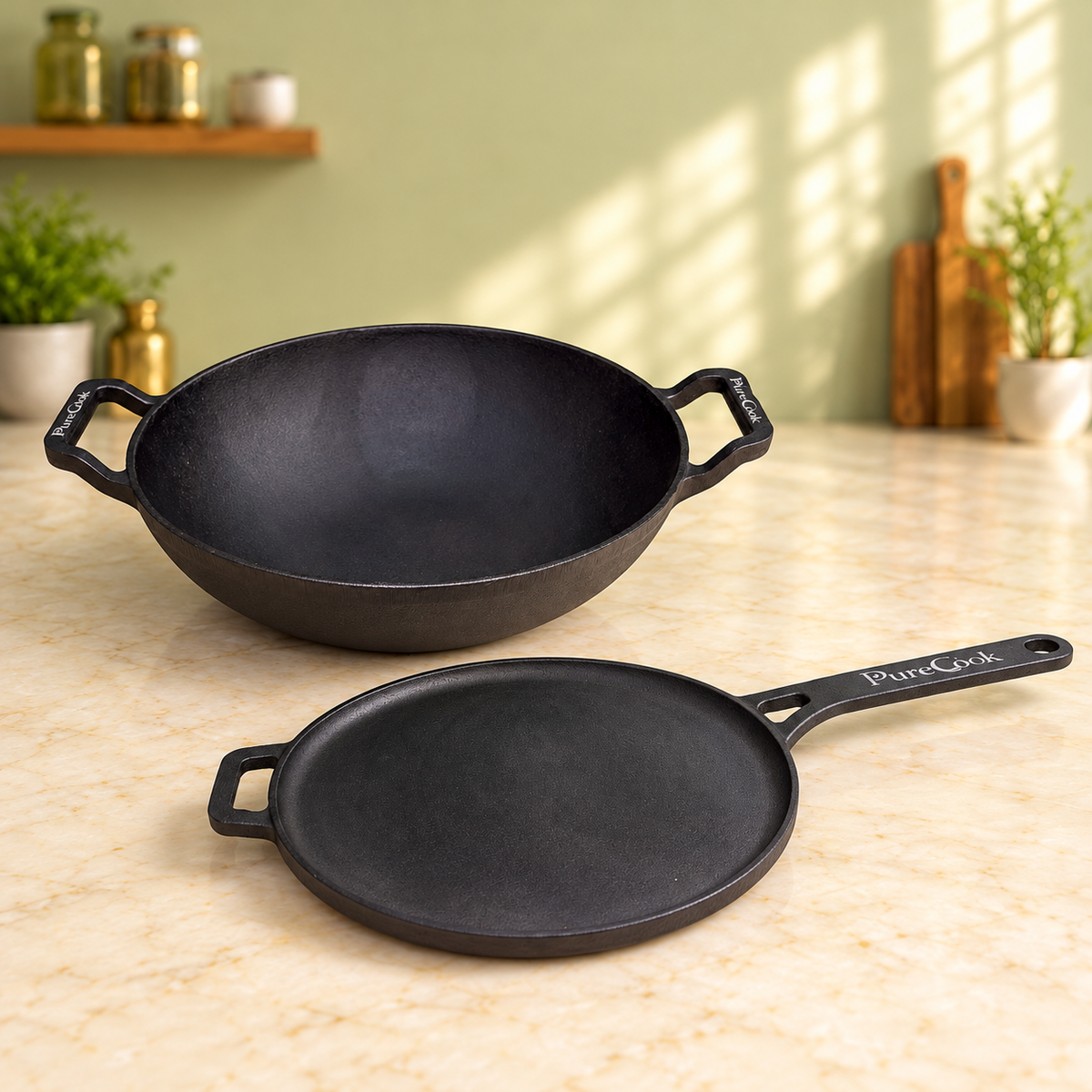 PureCook cast iron cookware combo
