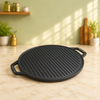 PureCook 2-in-1 cast iron grill tawa, view 2