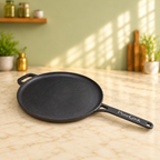 PureCook cast iron long handle dosa tawa, 30 cm