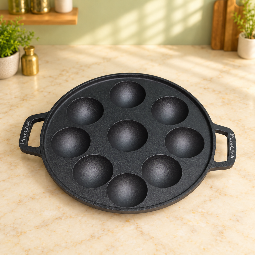 PureCook cast iron appam pan (appe, paniyaram), view 10