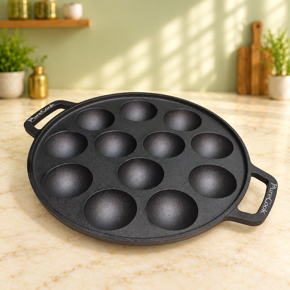 PureCook cast iron appam pan (appe, paniyaram), view 4
