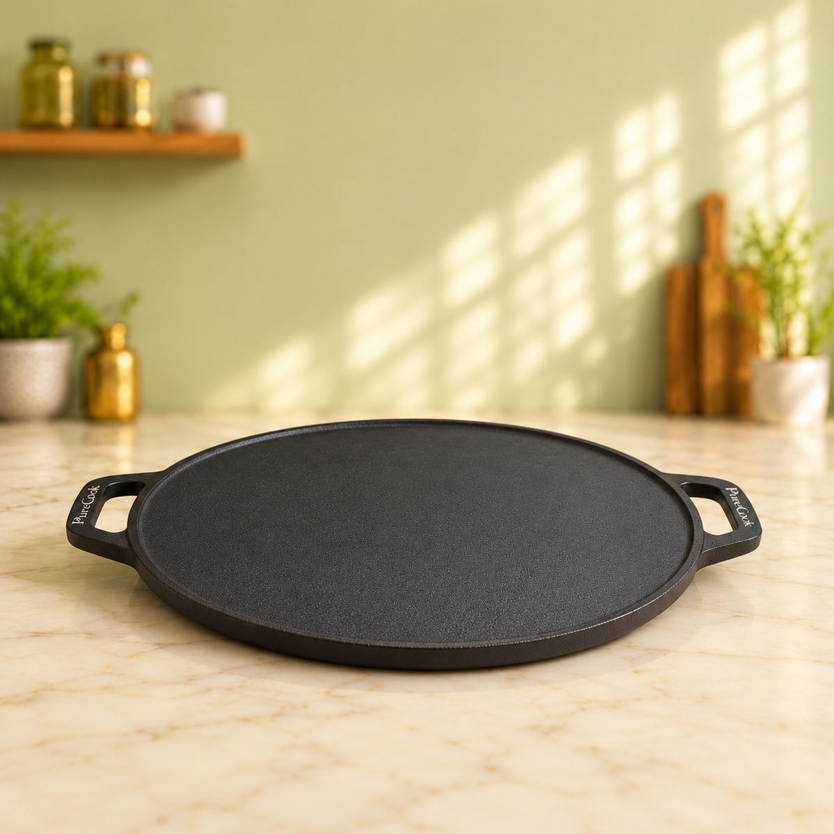 PureCook 2-in-1 cast iron grill tawa